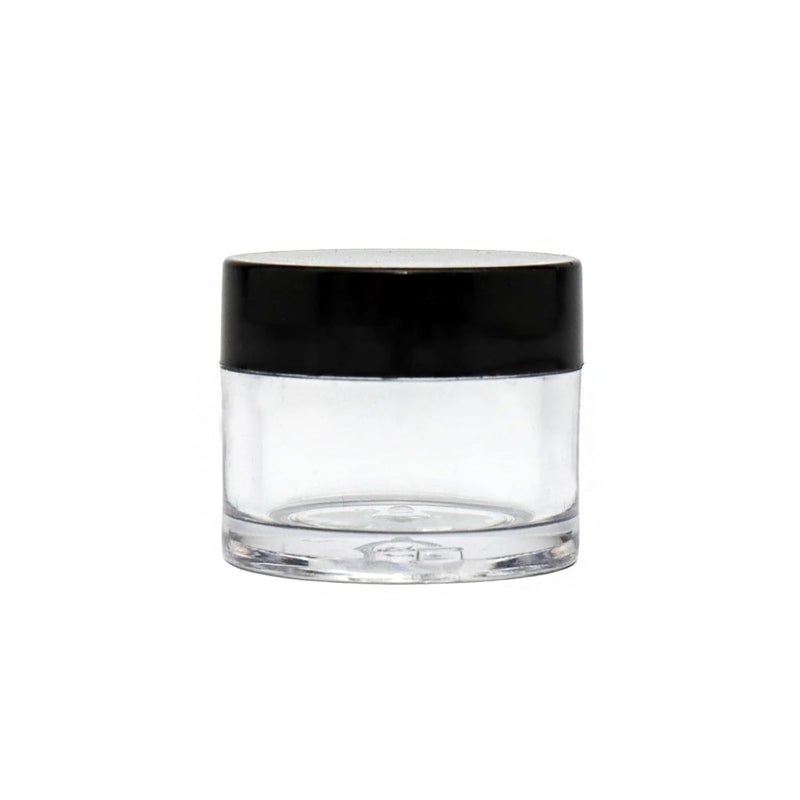 PHARCOS Pharcos 50g Round Glass Cosmetic Cream Jars with Glossy Black Caps and White Inner Lids Ideal for Creams Balms Face Scrubs Body Creams and More Pack of 3  - Image 5
