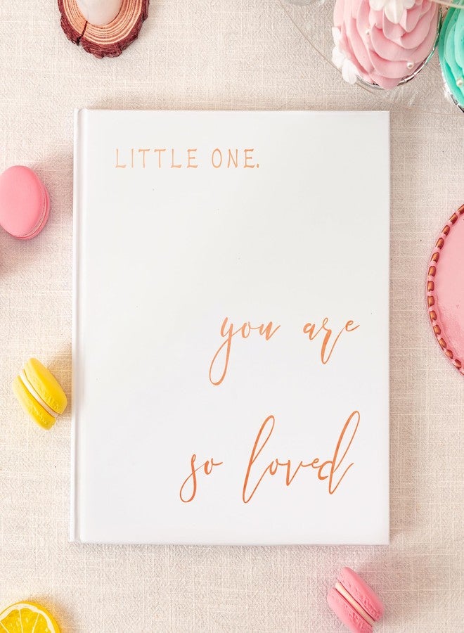 Calculs Baby Shower Party Guest Book Babies Picture Book Polaroid Scrapbook, White Cover, Rose Gold Foil Stamping, Blank White Pages - Image 3