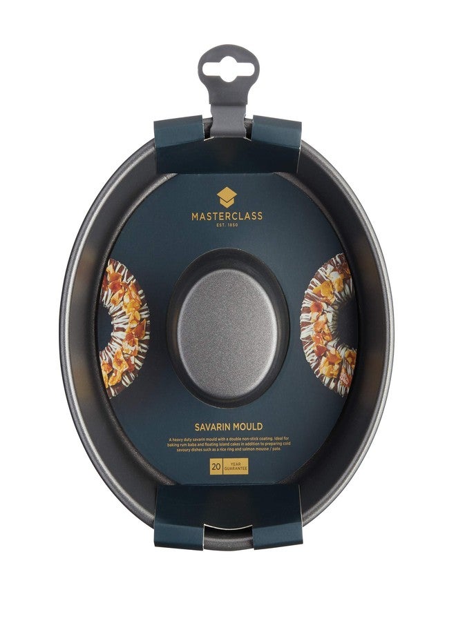 ماستر كلاس قالب كيك دائري من ماستر كلاس، مصنوع من الفولاذ الكربوني المتين بسماكة 1 مم، مقاوم للصدأ، خالٍ من مادة PTFE وPFOA وBPA، قالب سافارين 20 سم (8 بوصات) للكيك والحلويات، رمادي اللون، مقاوم للصدأ، طبقتين. - Image 2