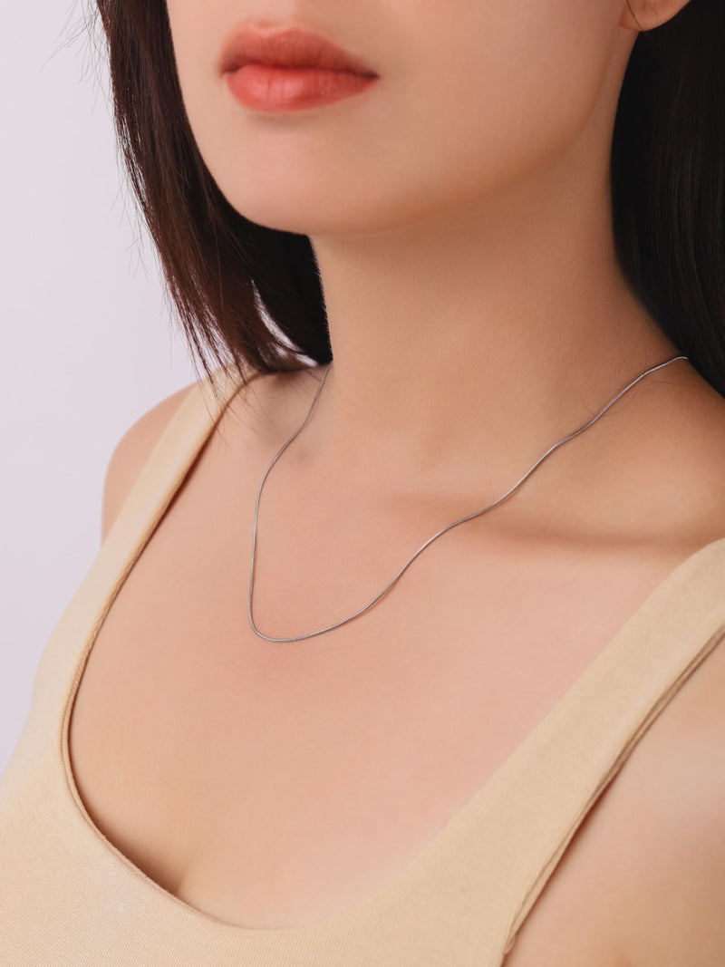 HAQUIL Thin Flexible Stainless Steel Snake Chain Necklace, Jewelry Gift for Men and Women 20inch 1mm - Image 5