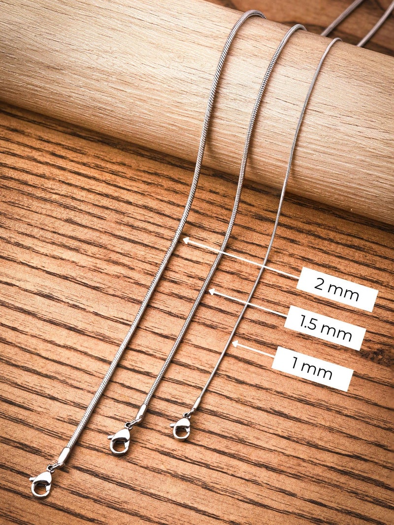 HAQUIL Thin Flexible Stainless Steel Snake Chain Necklace, Jewelry Gift for Men and Women 20inch 1mm - Image 4
