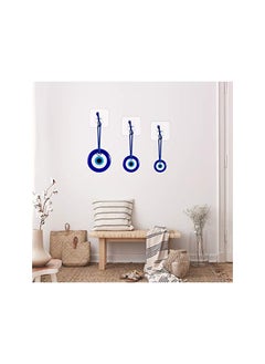 The Bros 5 Pieces Blue Evil Eye Wall Hanging Ornaments Turkish Nazar Beads Glass Amulet Home Blessing Charm Wall Decor Home Protection House Decoration Good Luck Jewelry Accessories  - Image 5