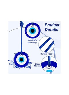 The Bros 5 Pieces Blue Evil Eye Wall Hanging Ornaments Turkish Nazar Beads Glass Amulet Home Blessing Charm Wall Decor Home Protection House Decoration Good Luck Jewelry Accessories  - Image 3