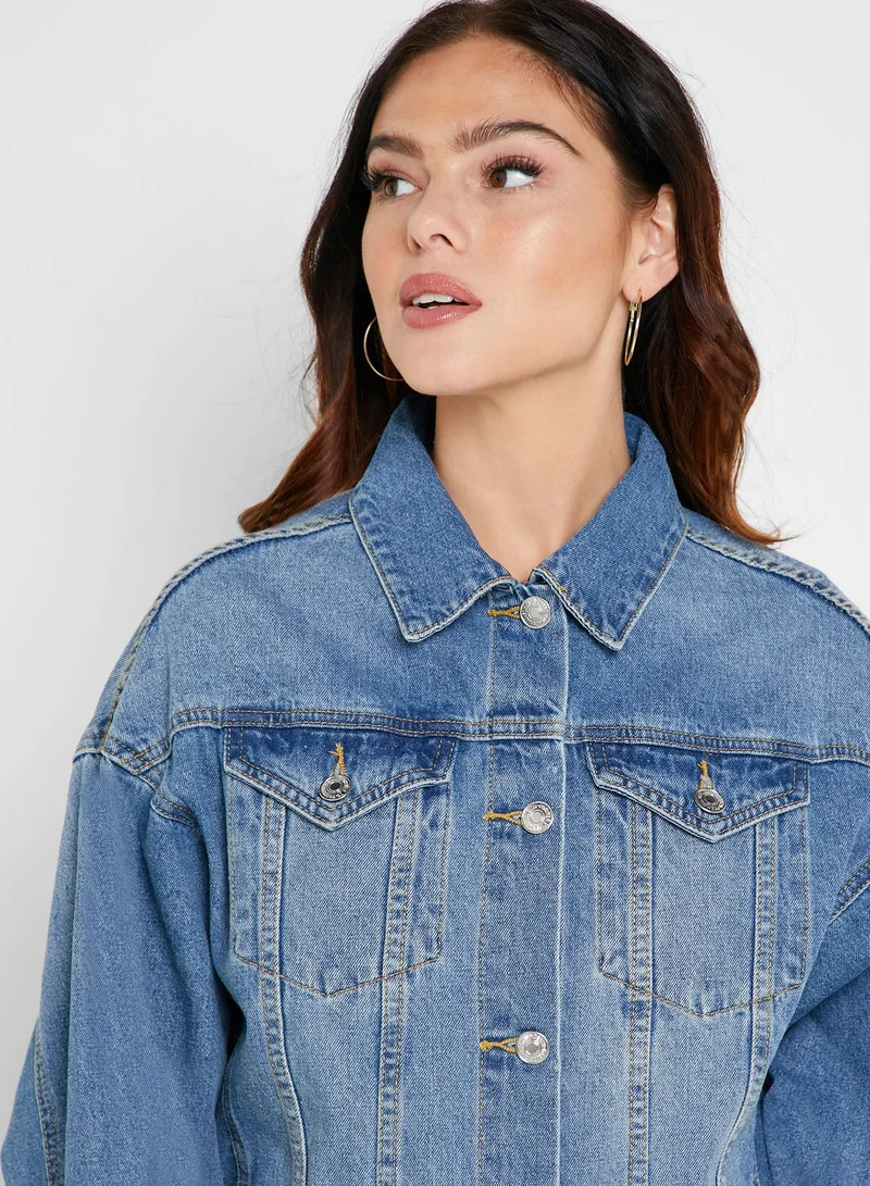 FOREVER 21 Oversized Denim Jacket