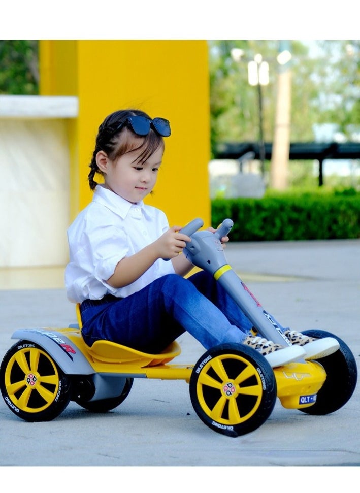 A modern electric racing car for children