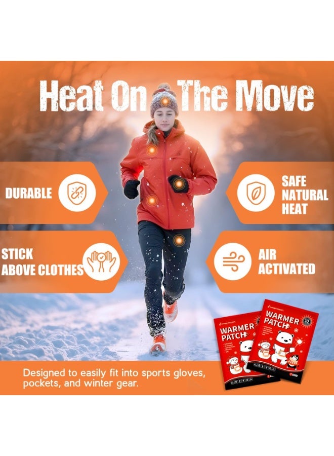 عبوة قيمة لتدفئة اليدين (10 قطع)، تدفئة اليدين للاستخدام مرة واحدة، تدفئة الجسم مع لاصق - رقعة تدفئة حرارية، تدفئة ساخنة تعمل بالهواء للاستخدام مرة واحدة للمشي لمسافات طويلة والأنشطة الخارجية والتزلج - Image 2