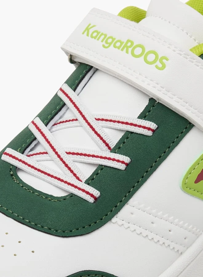kangaROOS Girls' Logo Detail Sports Shoes with Hook and Loop Closure