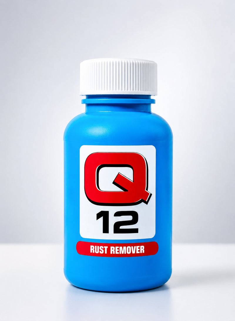 Q12 Rust Remover Solution 200ml for Metal Surface Care, Rust Stain Cleaner, Corrosion Deposit Remover, Metal Restoration Liquid, Tool Cleaner, Hardware Maintenance, Fast Acting Surface Treatment for Tools, Nuts, Bolts, Chains and Parts - Image 1