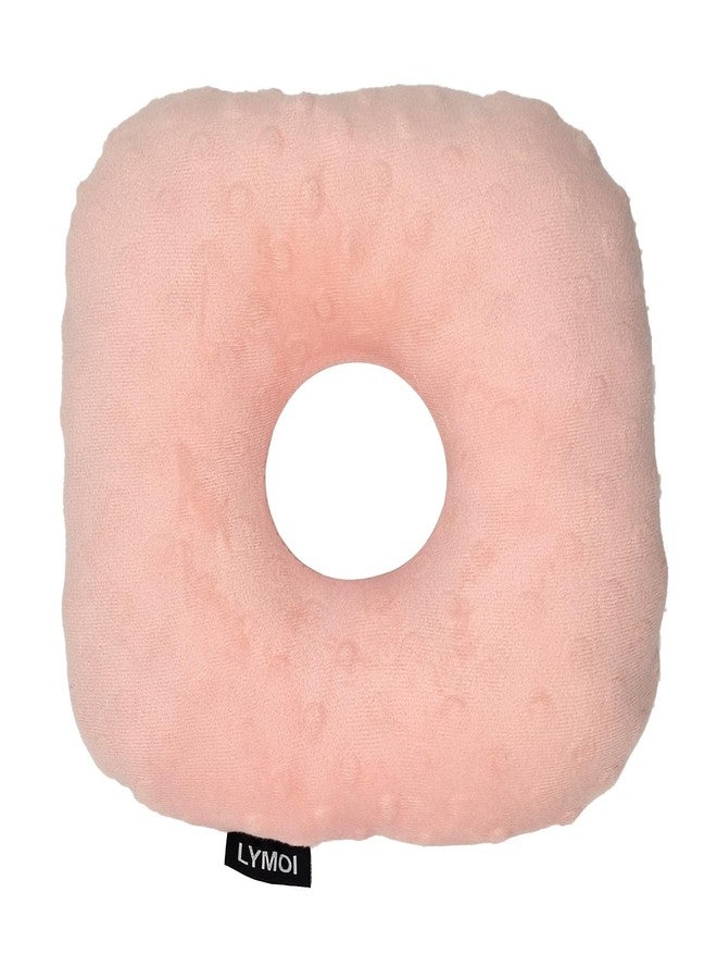 LYMOI Ear Piercing Pillow, Side Sleeper Pillow with an Ear Hole, Ear Protector Pillow for Ear Pain CNH Piercing Pain Relief Sleeping Pressure Sores, Minky Dot (Pink) - Image 1