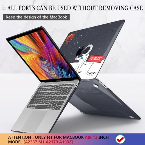 CISSOOK Compatible with MacBook Air 13 inch Case 2021 2020 2019 2018 Release A2337 M1 A2179 A1932, Astronaut Hard Shell Case for MacBook Air 13 Inch with Retina Display and Touch ID, Space Themed Mars - Image 5