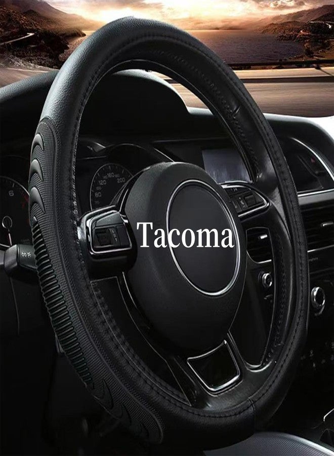Yangday Leather Steering Wheel Cover for Toyota Tacoma 4Runner Tundra, 15.5-16 inches Car Steering Wheel Cover with Anti-Slip Massage Particle (Black) - Image 1