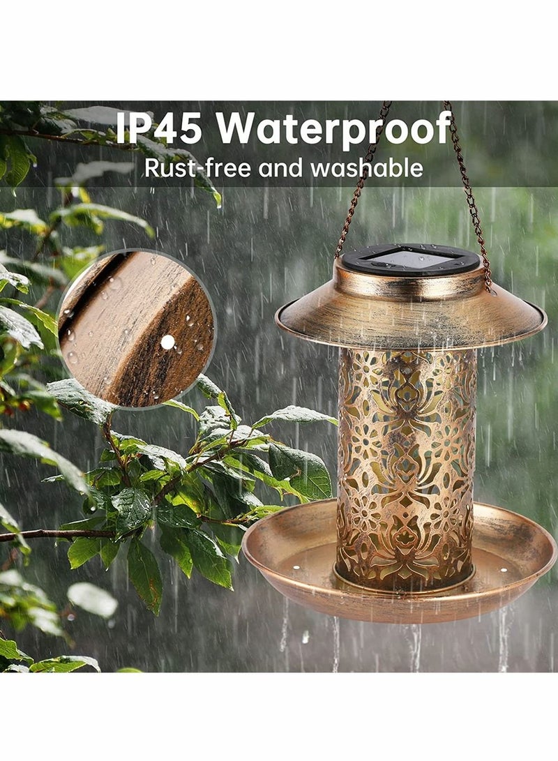 SYOSI Outdoor Bird Feeder Wild Bird Feeder Hanging Bird Seed Feeder Tube Wildlife Food Holder Cage Feeding Container with Hanger for Outdoor Bird Watching Garden Yard Ornament Bird Lovers Gift - Image 5