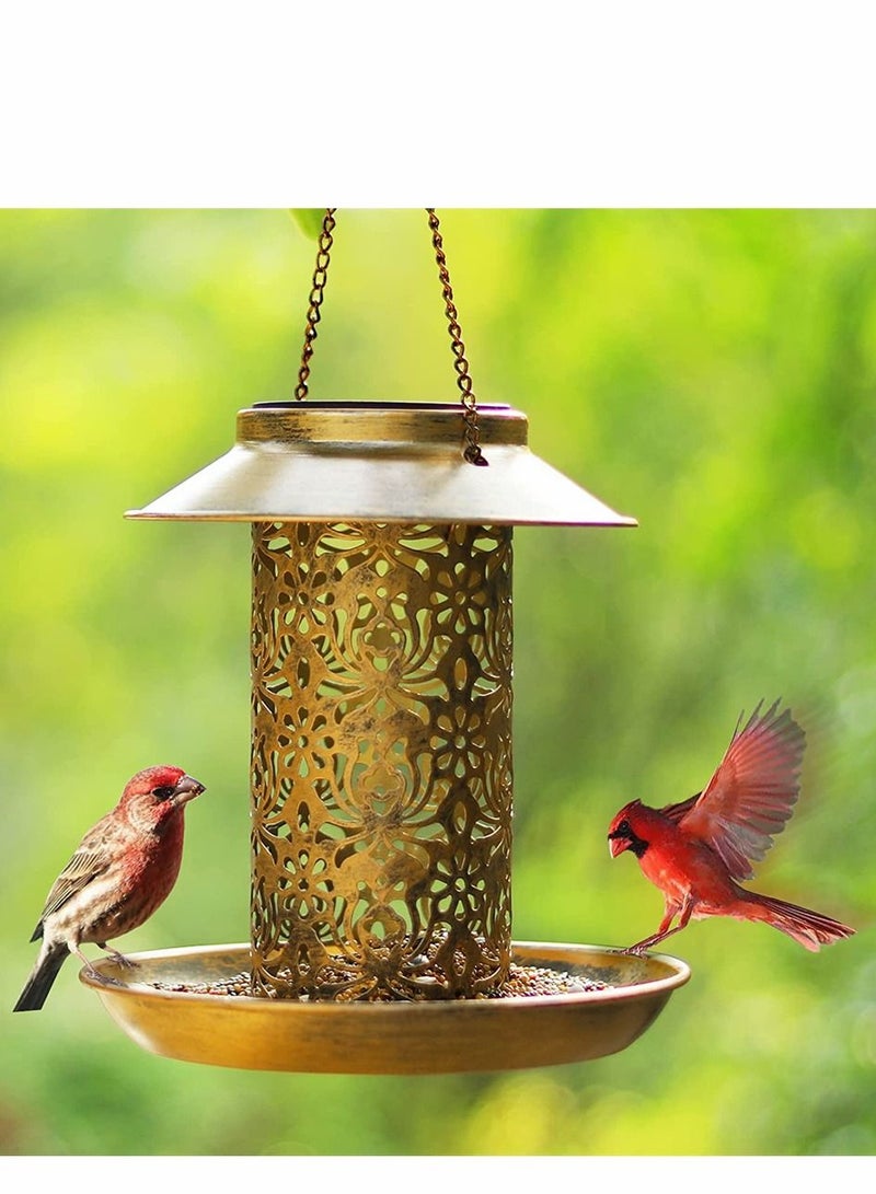 SYOSI Outdoor Bird Feeder Wild Bird Feeder Hanging Bird Seed Feeder Tube Wildlife Food Holder Cage Feeding Container with Hanger for Outdoor Bird Watching Garden Yard Ornament Bird Lovers Gift - Image 3