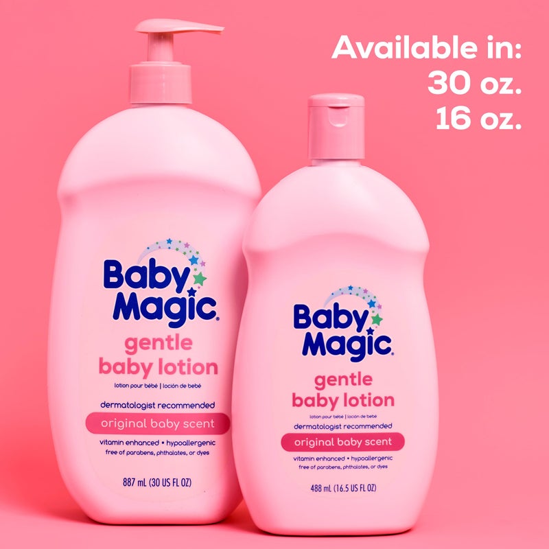 Baby Magic Gentle Baby Lotion, Vitamins & Aloe, Free of Parabens, Phthalates, Sulfates and Dyes, Camellia Oil & Marshmallow Root Original Scent, 16.5 Fl Oz - Image 5