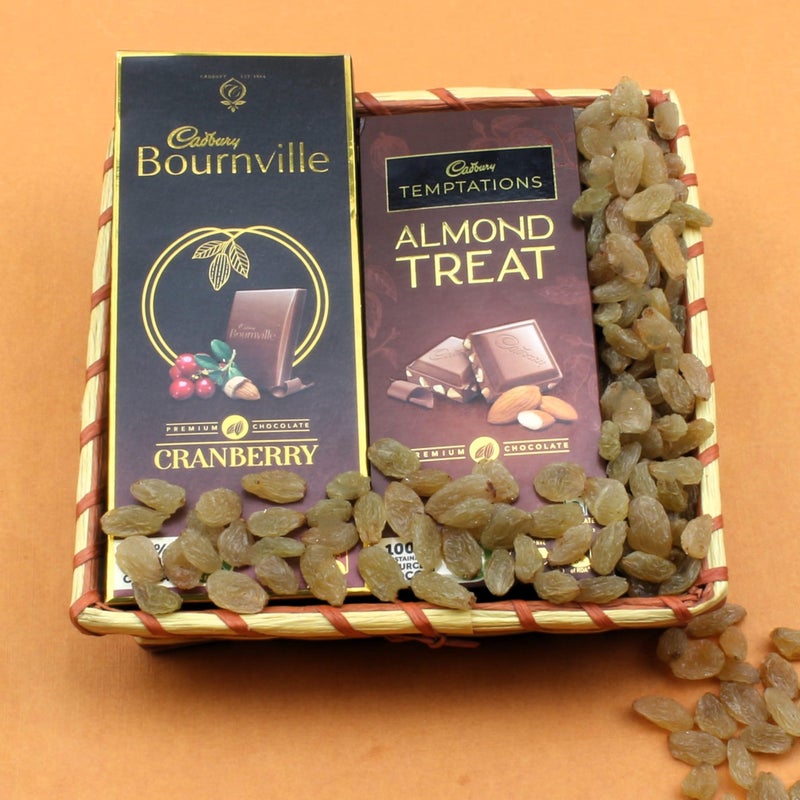 SFU E Com Dry Fruit Hamper Pack with Temptation, Bournville & Raisin | Ideal for Rakhi, Diwali and Festive Gifting | Premium Dry Fruit Hamper For Corporate Gifts, Family, Friends, New year | 282 - Image 1