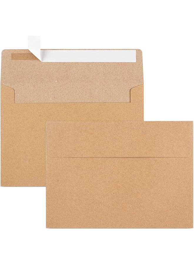 erorex 50Pcs Brown Kraft Envelopes 5X7 Envelopes For Invitations A7 Invitation Envelopes Card Envelopes For Personalize Gift Cards Wedding Baby Shower Birthday Party  - Image 1