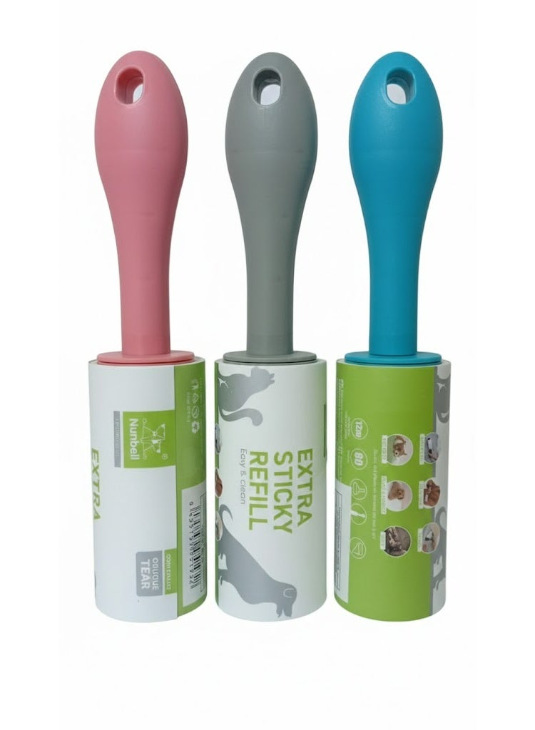 Extra Sticky Pet Lint Roller with Handle, Assorted Colors 1PC