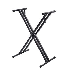 Generic Double Braced Keyboard Stand X-Frame Electric Organ Holder Keyboard Bench with Rubber Feet  - Image 1