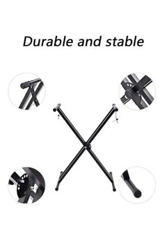 Generic Double Braced Keyboard Stand X-Frame Electric Organ Holder Keyboard Bench with Rubber Feet  - Image 3