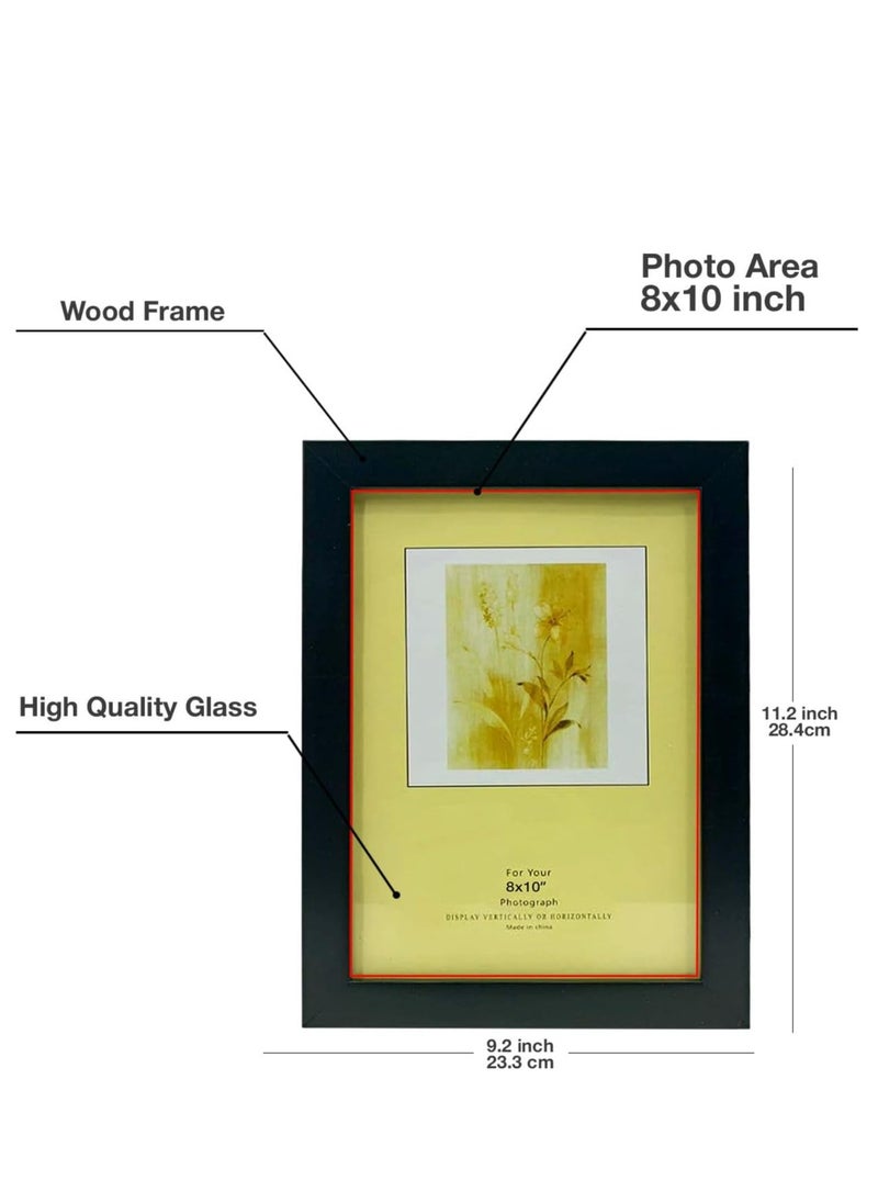 Decorhills Black PVC Photo Frame 8x10 Inches — Elegant Plastic Picture Frame for Office, Bedroom, Living Room, and Hallway – Stylish Wall & Tabletop Display for Cherished Memories  - Image 5