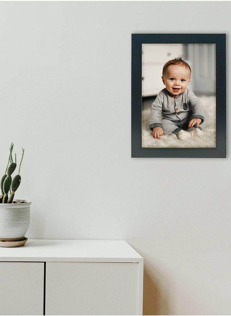 Decorhills Black PVC Photo Frame 8x10 Inches — Elegant Plastic Picture Frame for Office, Bedroom, Living Room, and Hallway – Stylish Wall & Tabletop Display for Cherished Memories  - Image 2