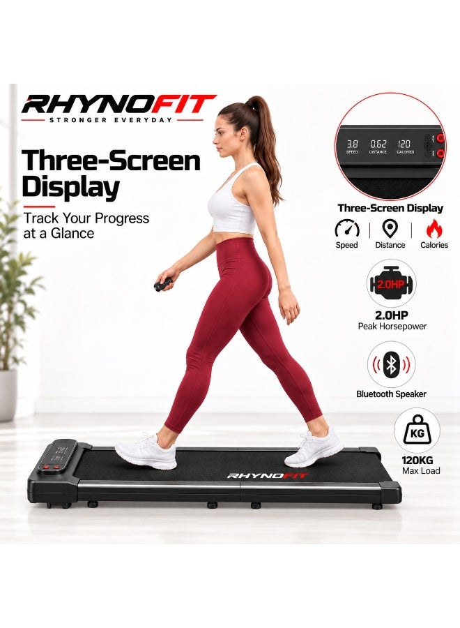RHYNOFIT Foldable Walking Pad Treadmill for Home – 180° Folding Under Desk Treadmill - Image 2
