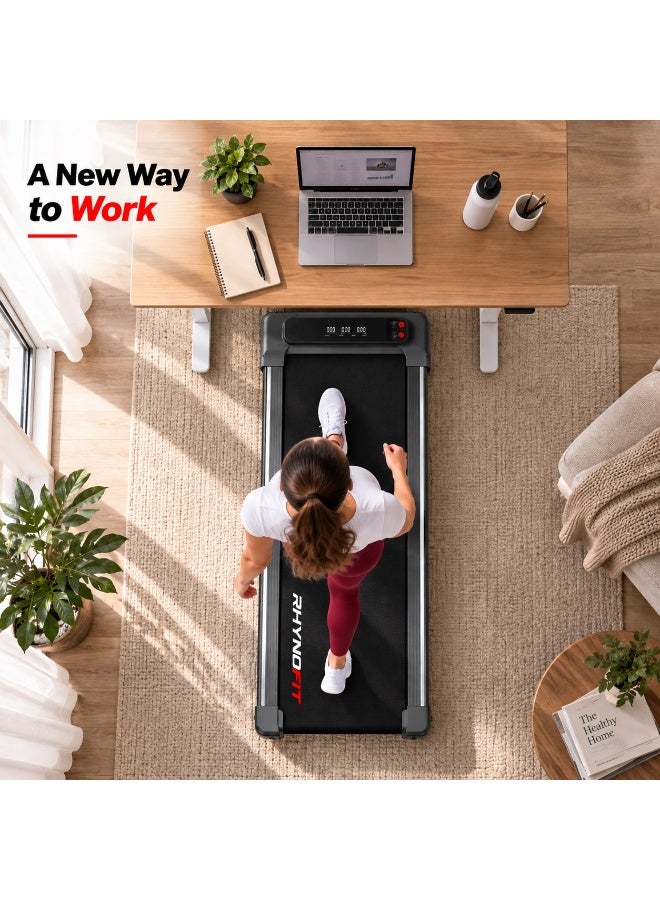 RHYNOFIT Foldable Walking Pad Treadmill for Home – 180° Folding Under Desk Treadmill - Image 3
