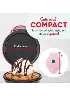 Dash DASH Mini Maker Electric Round Griddle for Individual Pancakes, Cookies, Eggs & other on the go Breakfast, Lunch & Snacks with Indicator Light + Included Recipe Book - Pink  - Image 5