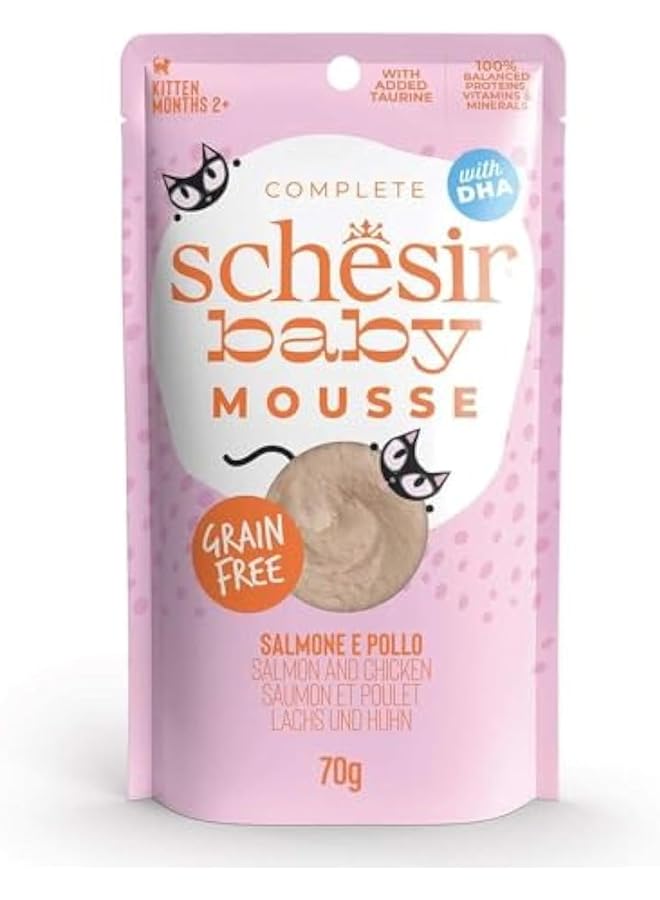 Schesir Pouch Baby Mousse Salmon For Kittens 70 G - Image 1