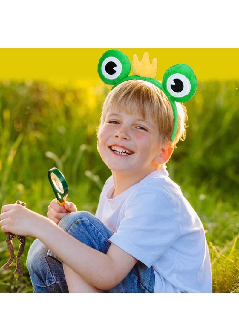 Headband and Horn Headband Cartoon Headband Weirdly Cute Big Eyed Frog Headband for Wash Face SPA Party Decoration Headdress Cosplay Costume Headwear Handmade Headpiece Makeup Hair - Image 4
