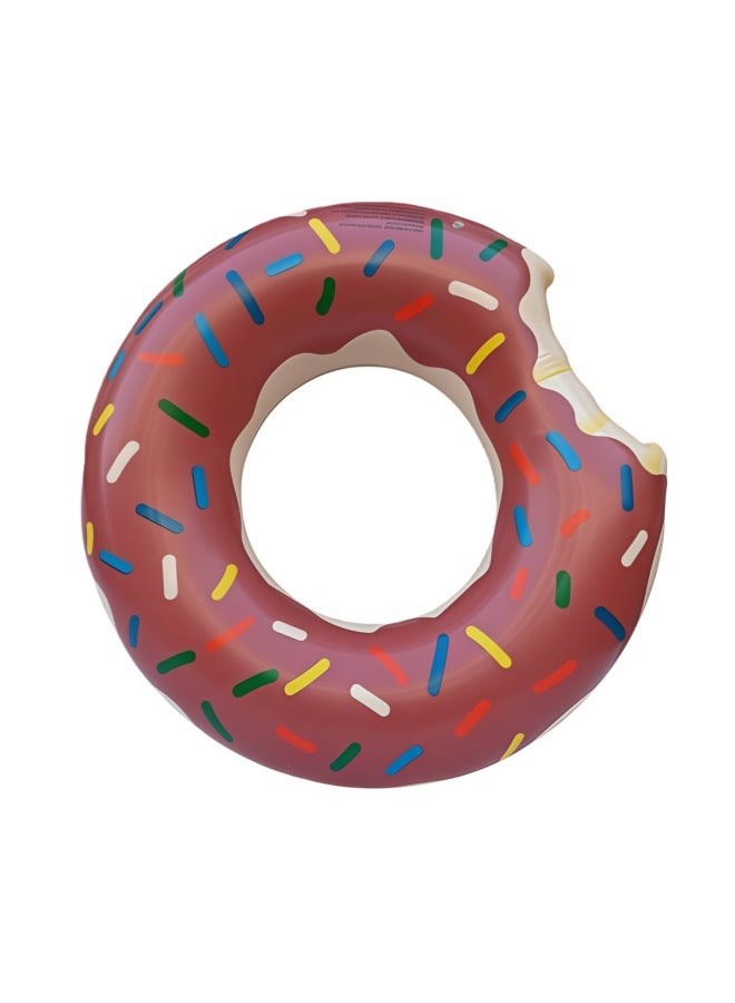 Donut Coffee Brown New Summer Watermelon Swimming Ring Pvc Thick Single-layer Best Red Watermelon Ring - Image 1