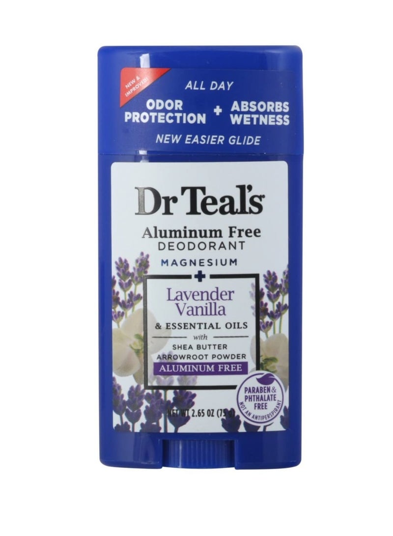 Dr Teal's Dr. Teal's Deodorant Lavender Vanilla 2.65 Ounce Aluminum-Free (Pack of 2)