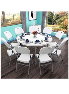 ALMUFARREJ PE table foldable with steel legs 120 cm for dinner, camping and picnic  - Image 2