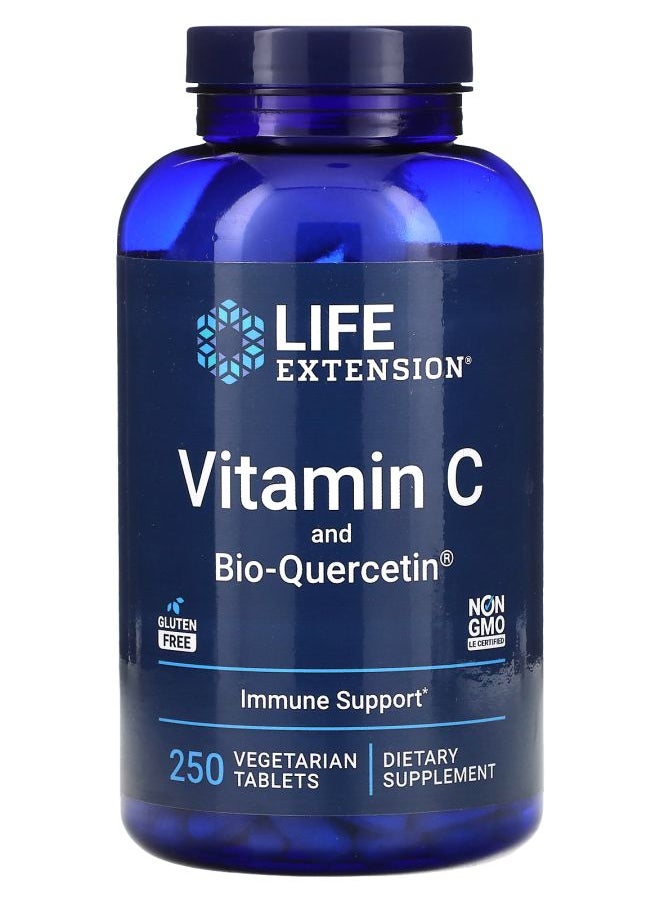 Life Extension Vitamin C and Bio-Quercetin 250 Vegetarian Tablets 