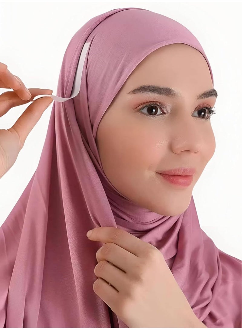 شريط تثبيت حجاب بوجهين، سلوتيب وجهين لتثبيت الملابس والحجاب بشكل قوي وغير مرئي، شرائط تثبيت غير قابلة للانزلاق للنساء للاستخدام اليومي بدون الحاجة إلى دبابيس - Image 2