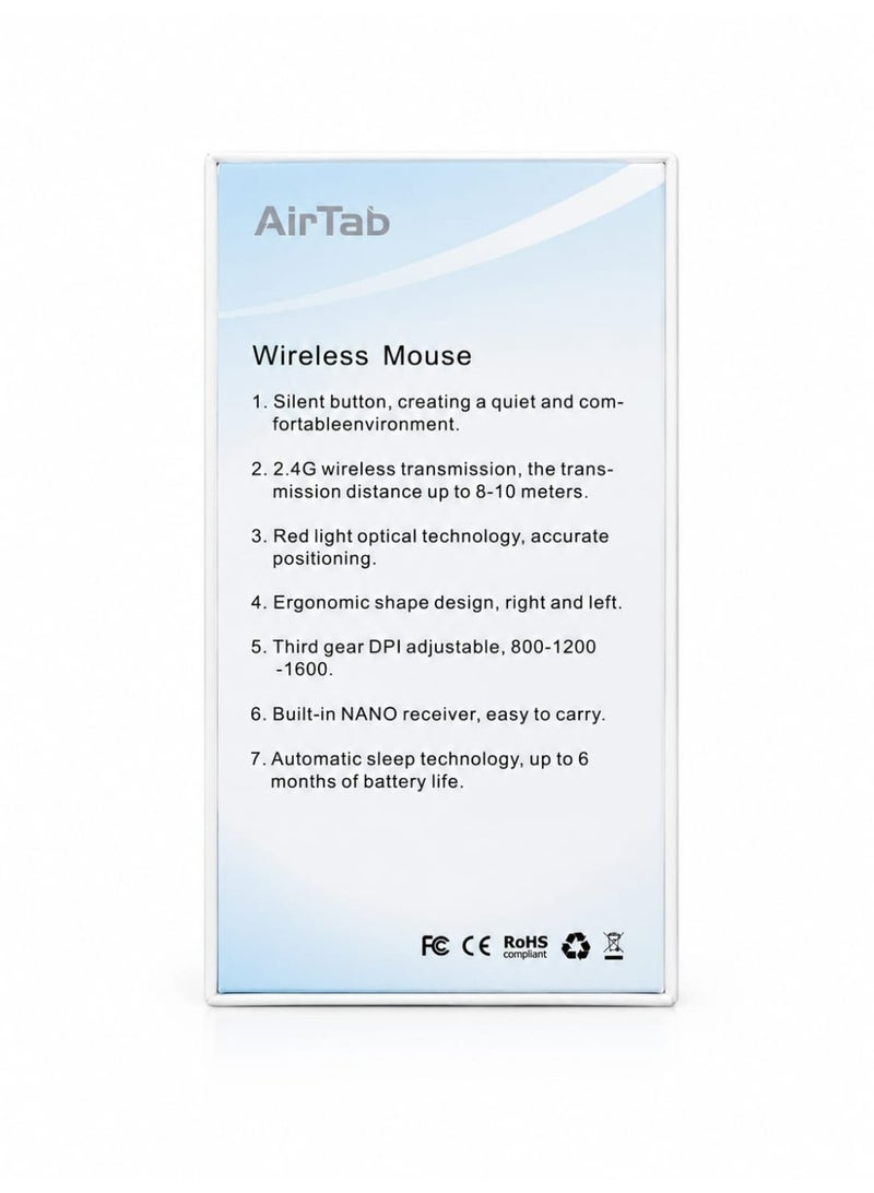 AIR TAB Black rechargeable wireless mouse - Image 2