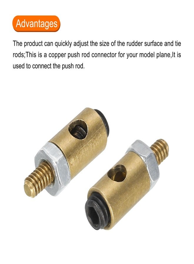 MECCANIXITY Linkage Stoppers Connecting Servo Arm,Adjustable Push Rod with Nut and Screw for RC Airplane,D4x2.1mm 12Pcs - Image 4