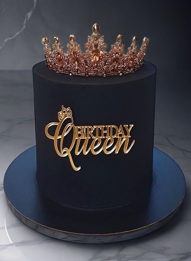 زينة كعكة عيد ميلاد الملكة السعيدة، زينة كعكة عيد ميلاد الملكة من الأكريليك للنساء، زينة كعكة عيد ميلاد الملكة، لوازم حفلات تزيين الكيك - Image 4