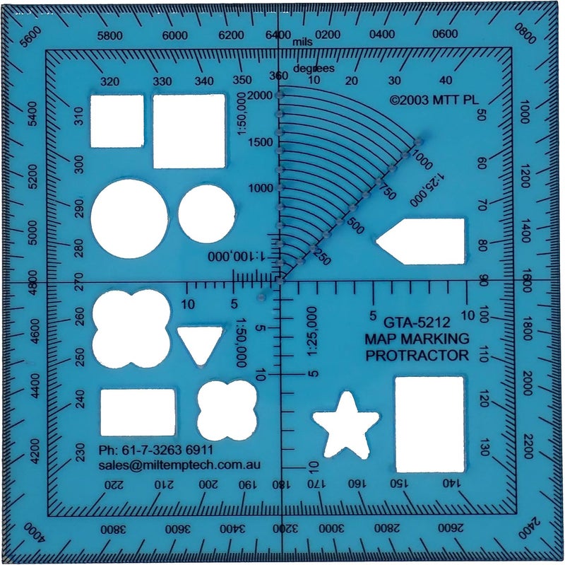 MTT PL Map Marking Protractors - Image 1