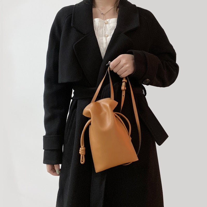 Mobile Phone Bag For Women, Cross-Body Small Bag, Korean Style New Summer Simple Lucky Bag Bag, Mini Portable Genuine Leather Women'S Bag, Small Square Bag - Image 4