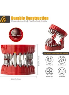 HMTYQNB Denture Drill Bit Holder, Novelty Gift, Screwdriver Set Included, 3D Sculpture Desktop Gadget Decoration, 1/4 Inch Hexagonal Drill Bit, 2-in-1 Screwdriver  - Image 3
