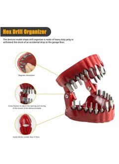 HMTYQNB Denture Drill Bit Holder, Novelty Gift, Screwdriver Set Included, 3D Sculpture Desktop Gadget Decoration, 1/4 Inch Hexagonal Drill Bit, 2-in-1 Screwdriver  - Image 4