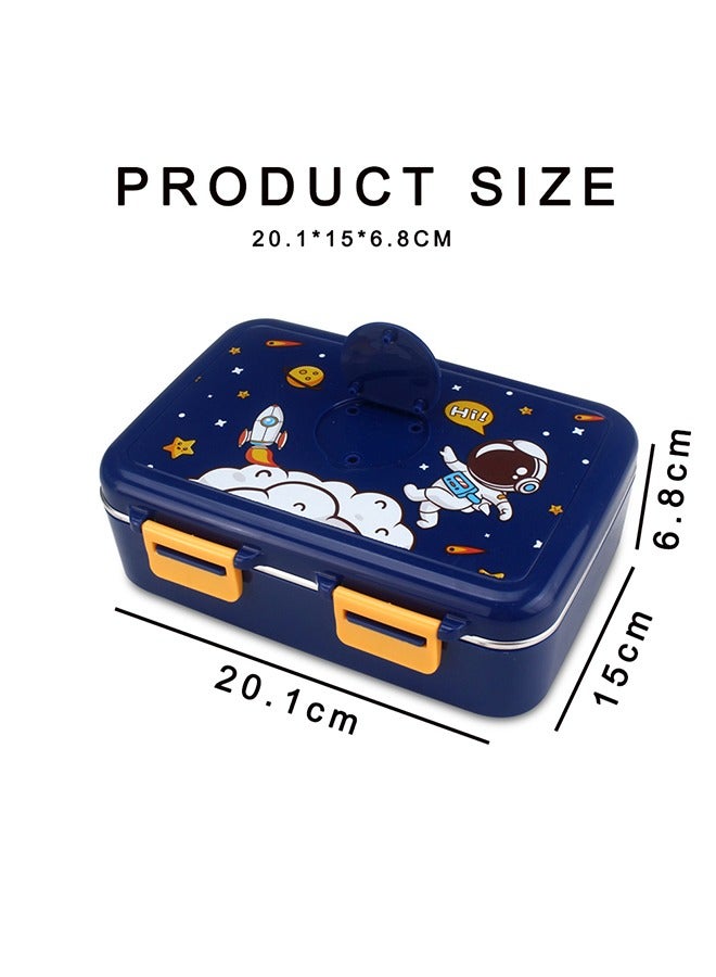 CityRiya-Long Bento Box Adult Lunch Box Stainless Steel Lunch Box Kids Lunch Containers for Adults/Kids/Toddler 550ML-3 Compartment Bento Lunch Box Microwave & Dishwasher & Freezer Safe - Image 5