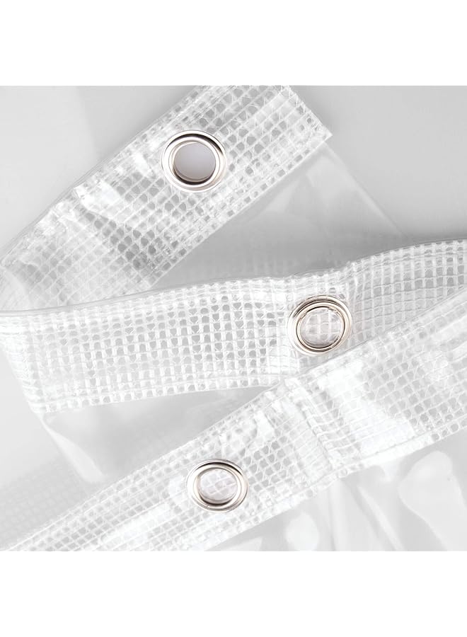 InterDesign Vinyl Long Weighted Shower Curtain Liner 72 Inch X 84 Inch Clear - Image 4