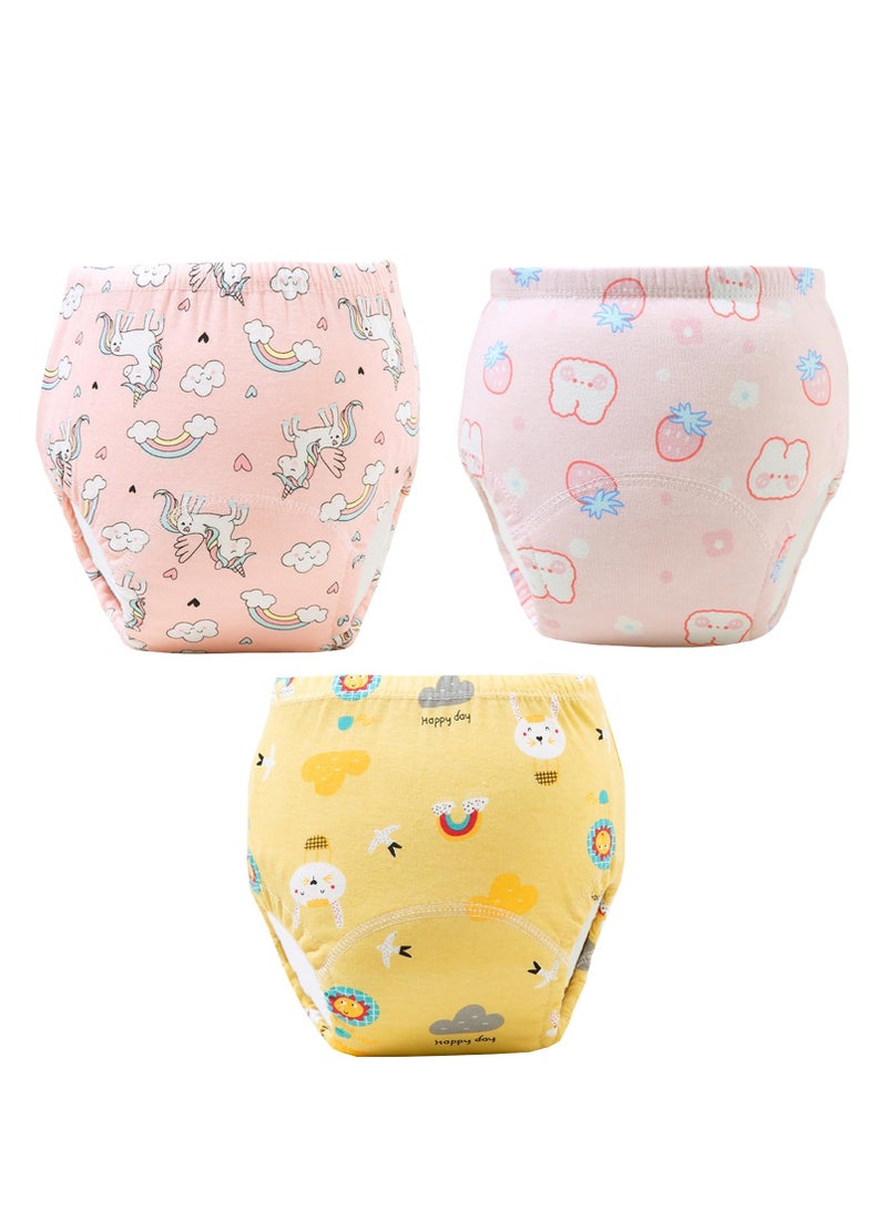 Necomi 3 Pack Baby Cotton Training Underwear Boys Girls Strong Absorbent Potty Training Pants - Image 1