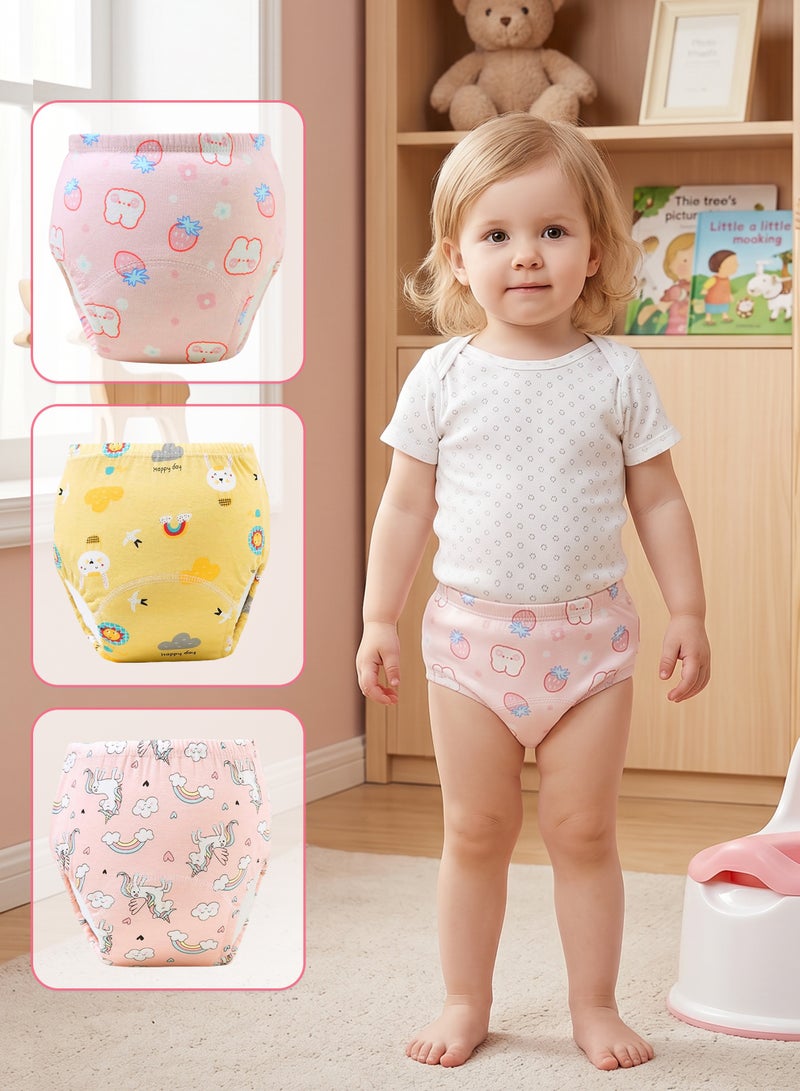 Necomi 3 Pack Baby Cotton Training Underwear Boys Girls Strong Absorbent Potty Training Pants - Image 1