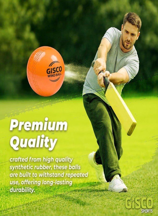 GISCO Synthetic Cricket Wind Balls Kit (Pack of 6) | Multicolor, Standard Size, Lightweight Practice Balls for Training, Coaching & Recreational Play - Image 5