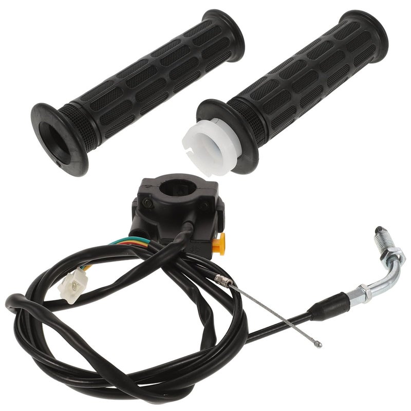 Universal ATV Handlebar Grips Set with Twist Throttle and Cable for 70-110cc Dirt Bikes Electric Start - Image 2