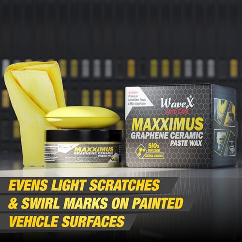 Wavex Car Wax Ceramic Graphene Paste Wax Infused with SIO2 160g | Premium Graphene Rich Protection for Superior Hydrophobicity, Gloss and Paint Protection - Image 2