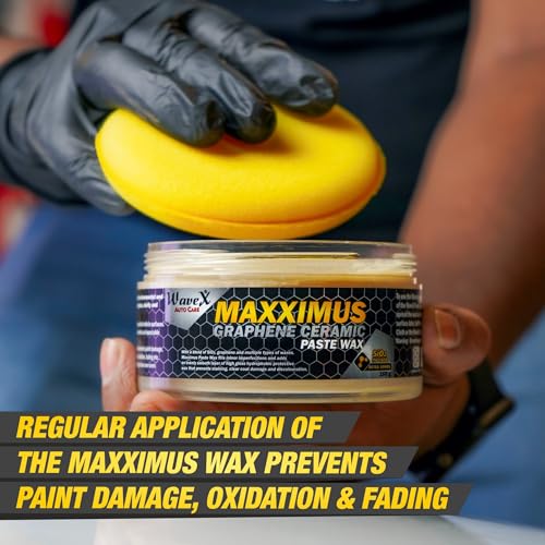 Wavex Car Wax Ceramic Graphene Paste Wax Infused with SIO2 160g | Premium Graphene Rich Protection for Superior Hydrophobicity, Gloss and Paint Protection - Image 4